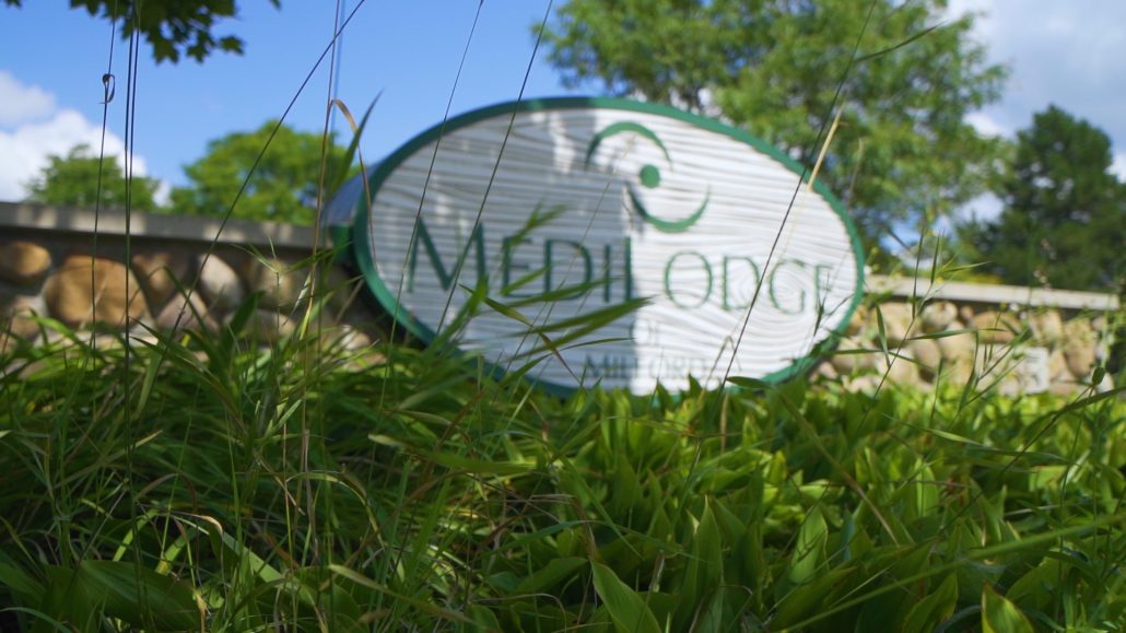 Medilodge of Milford sign outside the building.