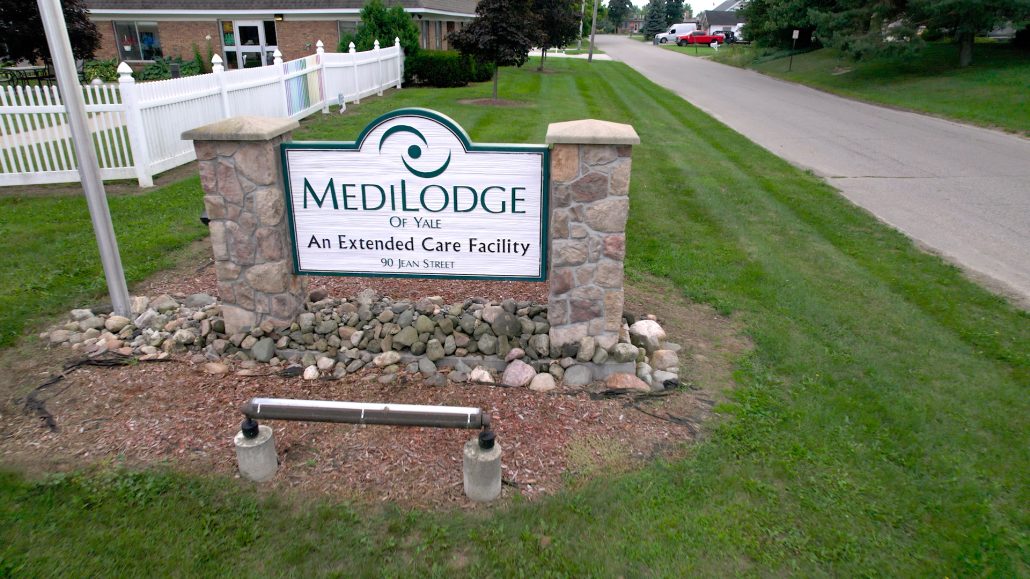 Medilodge of Yale Sign outside the building.